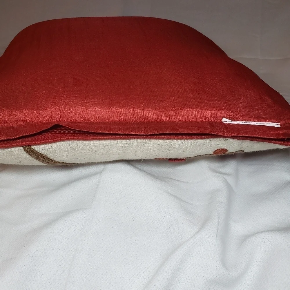 cardinal christmas pillow
